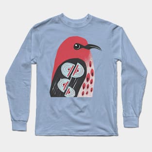 Native Birds of Australia Collage - Set 5 Scarlet Honeyeater Long Sleeve T-Shirt